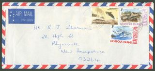 Norfolk Island Australia 1982 Rare Commercial Airmail Cover To Usa