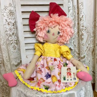 Primitive Raggedy Ann Doll Paper Dolls Dimples Shelf Sitter " Betsy "