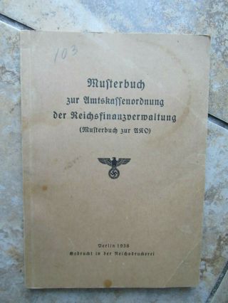 Rare Ww2 German Military Muster Book,  Berlin,  1938,  Official Forms,  Re - Enactment
