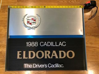 Rare Vintage Cadillac Dealer Advertising Sign Eldorado 24 " X 20 Aluminum
