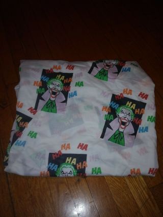 Vintage 1989 Dc Comics " The Joker " Ha Ha Batman Twin Fitted Bed Sheet
