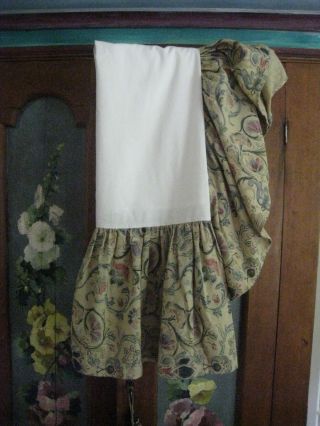 Vintage Ralph Lauren Provence French Floral Linen Twin Bedskirt Rare