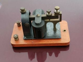 Rare Vintage E.  F.  Johnson Telegraph Sounder W/ Box - Morse Code Key