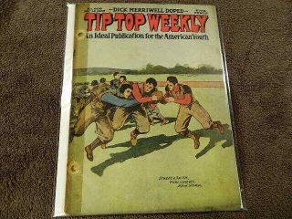 Rare December 14,  1907 Tip Top Weekly 609 Pulp Dime Novel Early Football Cover