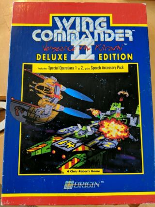 Ibm Wing Commander Ii 2 Vengeance Of The Kilrathi Computer Game Cd - Rom 1991 Rare