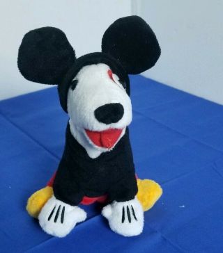 Bullseye Target Dog Mickey Mouse Plush Toy Stuffed Animal 8 " Very Rare