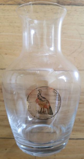 Very Rare Wild Turkey Clear Glass Decanter Vintage