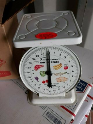 Vintage 1960 ' s American Family Food Scale 25 lbs.  Old Wedding Gift 2