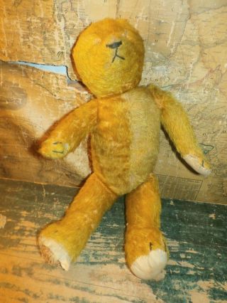 Vintage Antique Steiff Mohair Teddy Bear Yellow Stuffed & Jointed
