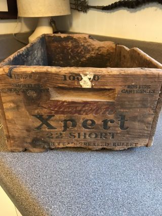 Antique Western Cartridge Co.  Wood Box Crate 22 Short 2