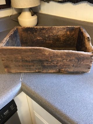 Antique Western Cartridge Co.  Wood Box Crate 22 Short 3