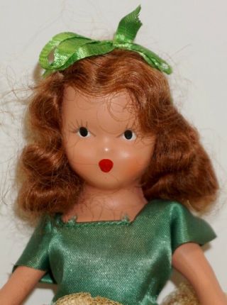 Vintage Nancy Ann Story Book Bisque Doll December Just A Dear 198 (frozen Leg)