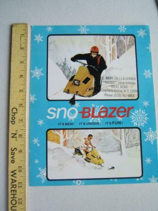 Vintage Sno - Blazer Snowmobile Brochure