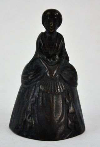 Antique Dutch Bronze Lady Bell 3” Tall Came From A Large Collecti (bi Mk/180320)
