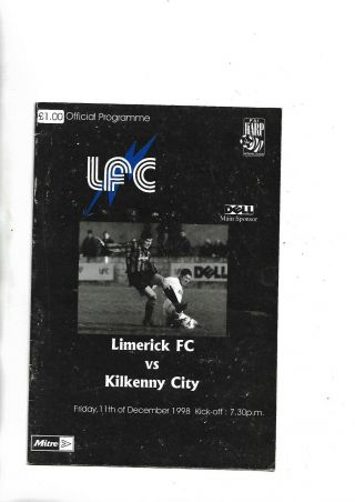 11/12/98 Very Rare Op Lights Limerick V Kilkenny City