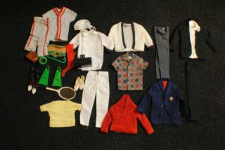 Vintage Ken Doll Clothes Doctor Tennis Baseball Snorkel Sweater Wedding