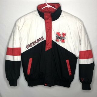 Vintage 1990’s Nebraska Huskers Jacket Pro Player Poofy Xl Rare 100 Authentic