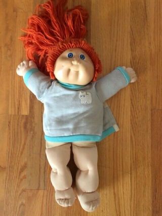 Vintage 1984 Cabbage Patch Kids Doll Red Hair Blue Eyes Coleco Oaa 16 " Roberts