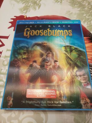 Goosebumps - Blu - Ray 3d,  Blu - Ray,  Dvd,  Lenticular Slipcover/ Rare