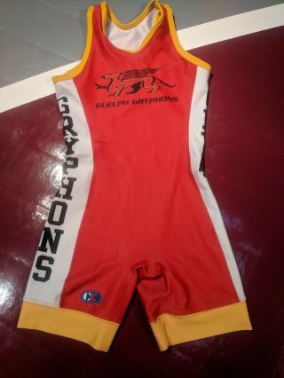 Rare Guelph Gryphons Wrestling Singlet Cliff Keen Athletic Usa