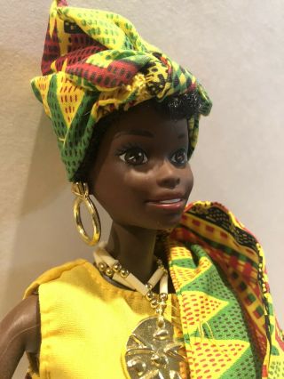 Barbie Ghanian Ghana,  Africa Traditional Dress Ebony Vintage Black