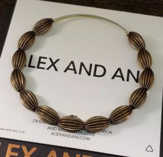 Rare Alex And Ani Vintage Avon Beaded Bangle Bracelet Russian Gold Collector