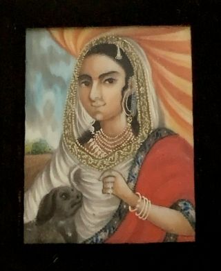 Rare Antique Indian Portrait The Lucknow Begum Taken From Lucknow Palace