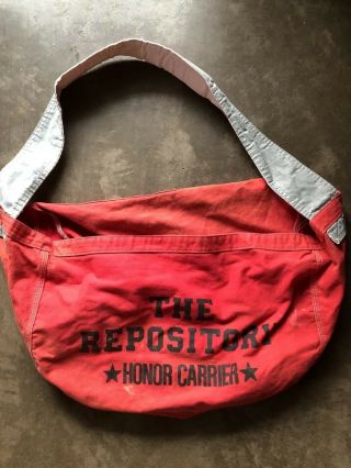 Vtg Canton Ohio Repository Honor Carrier Newspaper Delivery Bag Rare