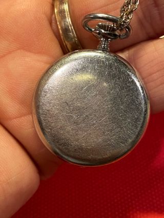 Swiss Made vintage Oris 7 - jewel pocket watch and chain.  Does not run. 2