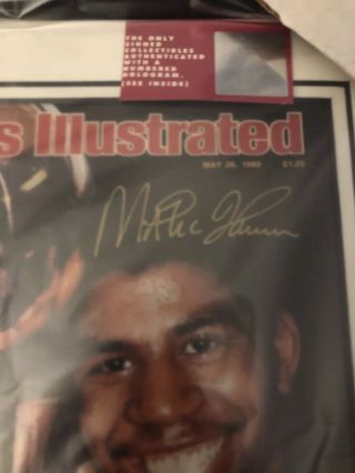 RARE Magic Johnson Autographed S.  I.  Cover UDA Framed Lakers Magic’s Moment HOF 2