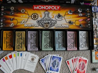 RARE Monopoly Boston Bruins Stanley Cup Edition - Great Shape - 2