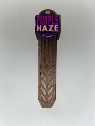 Rare Abita Brewing Co Orleans Purple Haze Beer Wooden Tap Handle 10 " Tall