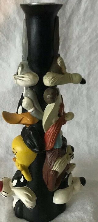 Extremely Rare Warner Bros Looney Tunes Totem Candle Stick Figurine Statue 1995 2