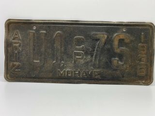 Route 66 Barn Find Rare Vintage 1936 Arizona Mohave Cp Commercial License Plate