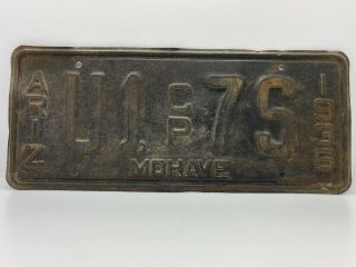 Route 66 Barn Find Rare Vintage 1936 Arizona Mohave CP Commercial license Plate 2