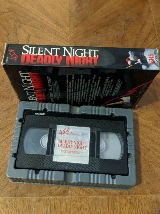 SILENT NIGHT DEADLY NIGHT VHS USA BIG BOX ALL FLAPS HORROR SLASHER RARE 3