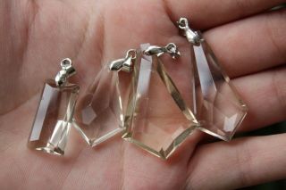 4 Very Rare Natural Clear Quartz Crystal Pendant Healing C34