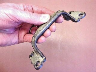 Antique Cast Iron Door Handle 6 " X 2 " Old Paint Heavy Duty Shed Barn Gate