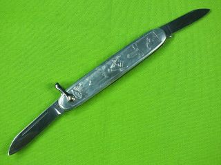Masonic Fraternal Colonial Prov Usa 2 Blade Folding Pocket Knife Klitzner Rare