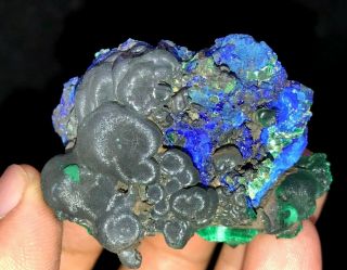 64g Natural Azurite Malachite Crystal Cluster Geode Rough Rare Mineral Specimen
