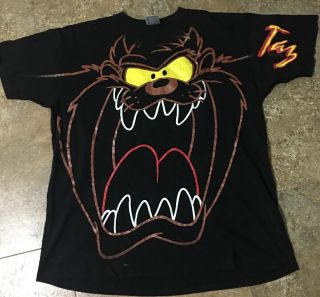 Mens Tazmanian Devil Taz Shirt Vintage 1992 Rare Vtg Men’s Looney Tunes Size Xl