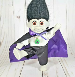 Vintage Troll Movable Dracula Halloween Vampire 7 " Russ Troll Doll 90s Kids Toys