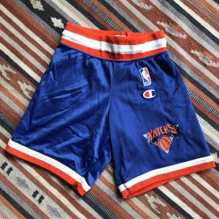 Vtg Champion Ny Knicks Mens Shorts Kids 6 - 8 Early 90 