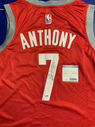 Carmelo Anthony Signed Jersey Psa/dna Houston Rockets Adult L Custom Rare