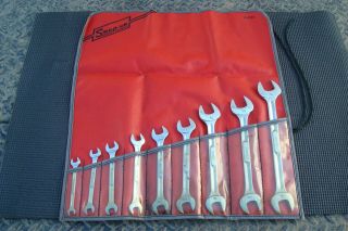 Vintage Snap On Open End Wrench Set Sae 1/4 " To 7/8 " Rare 1958 Date Code