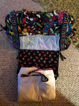 Rare Vera Bradley Baby Diaper Bag With Changing Pad/large Tote