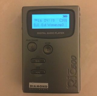 Diamond Rio 500 Multimedia Digital Mp3 Player Gray - Rare