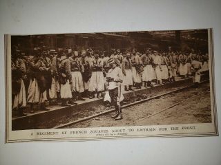 French France Zouaves 1914 World War 1 Wwi Picture Rare