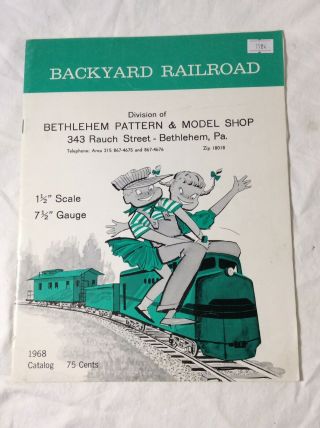 Rare 1950’s Backyard Garden Railroad Catalogs Miller Bethlehem 7 1/2 Gauge