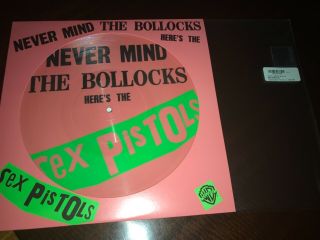 Rare Sex Pistols ”never Mind The Bollocks.  ” 2015 Lp Pic Disc W/ Die - Cut Cover